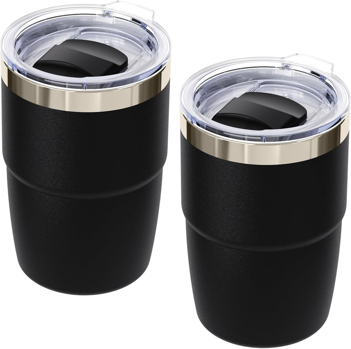 8 oz Small Coffee Cup with Magnetic Lid, Ceramic-Lining
