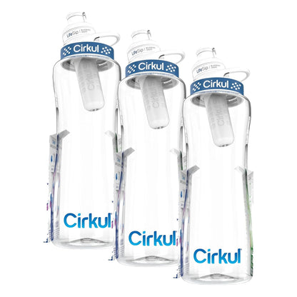 22oz Clear Plastic Water Bottle with Two No Sugar, 0 Cal Cartridges