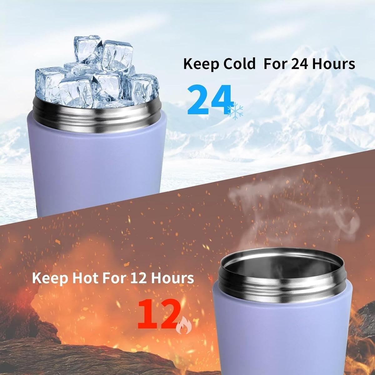 TOOFEEL Protein Shaker Bottle 20 oz - Double Walled Insulated Vacuum Cup for Protein Shakes, Keeps Cold/Hot, Metal Stainless Steel, Preworkout Gym