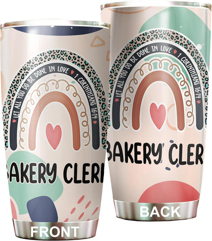 Let All You Do Be Done In Love Postal Clerk Tumbler Stainless Steel 20oz, Office Gifts Women Men Work Friends Coworker, Driking Coffee Cup For Birthday Christmas - Colors R