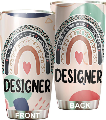 Let All You Do Be Done In Love Postal Clerk Tumbler Stainless Steel 20oz, Office Gifts Women Men Work Friends Coworker, Driking Coffee Cup For Birthday Christmas - Colors R
