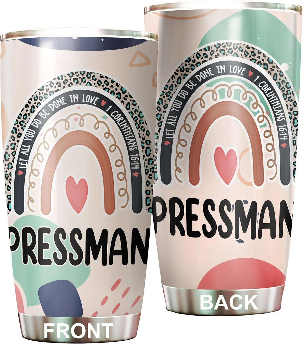 Let All You Do Be Done In Love Postal Clerk Tumbler Stainless Steel 20oz, Office Gifts Women Men Work Friends Coworker, Driking Coffee Cup For Birthday Christmas - Colors R
