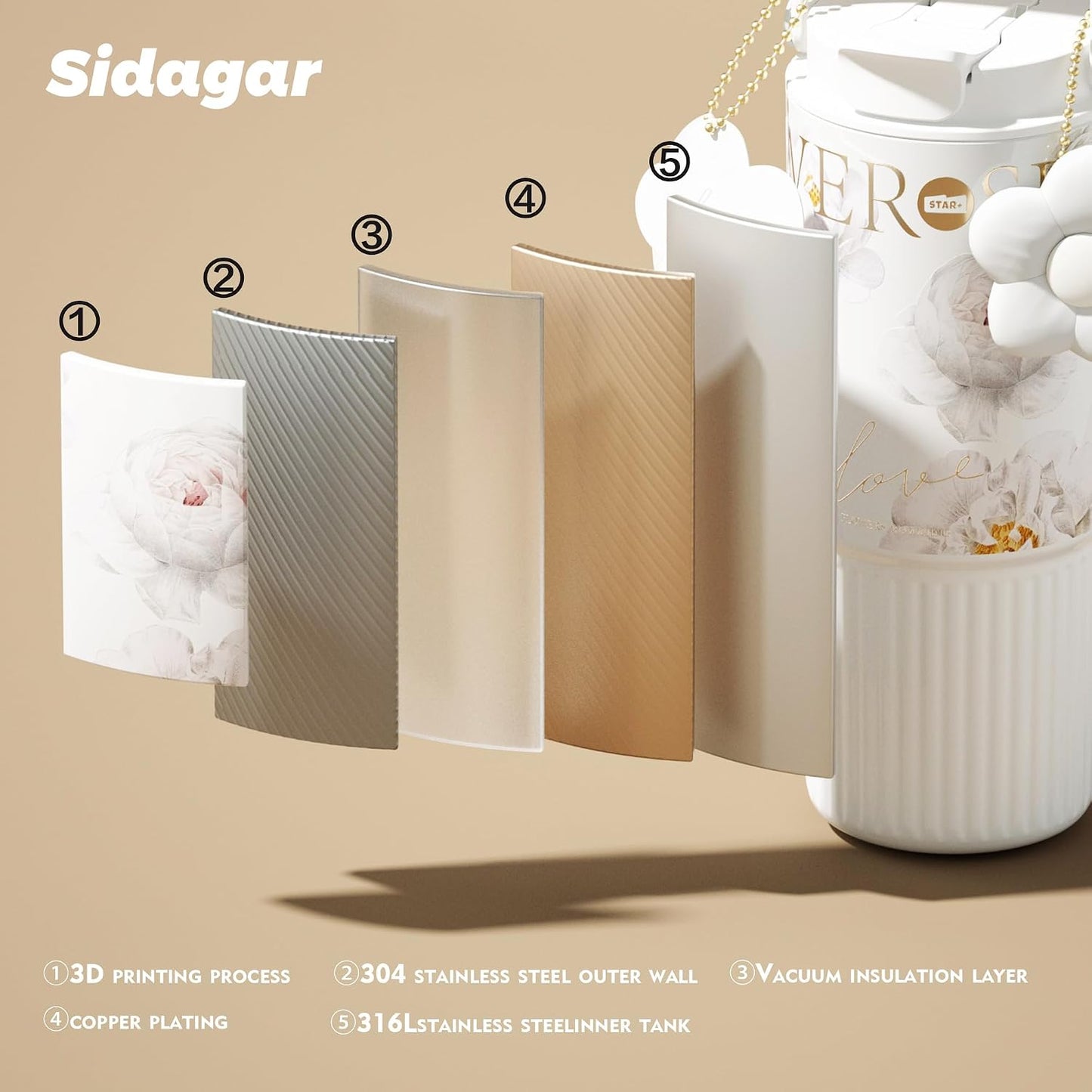 26 oz Insulated Stainless Steel Tumbler with Straw & Handle Cowboy | Leak-proof Water Bottle| Dual Drinking Options with Straw & Spout | Cup Holder Compatible| BPA-Free | Cold 12H| Easy to Clean