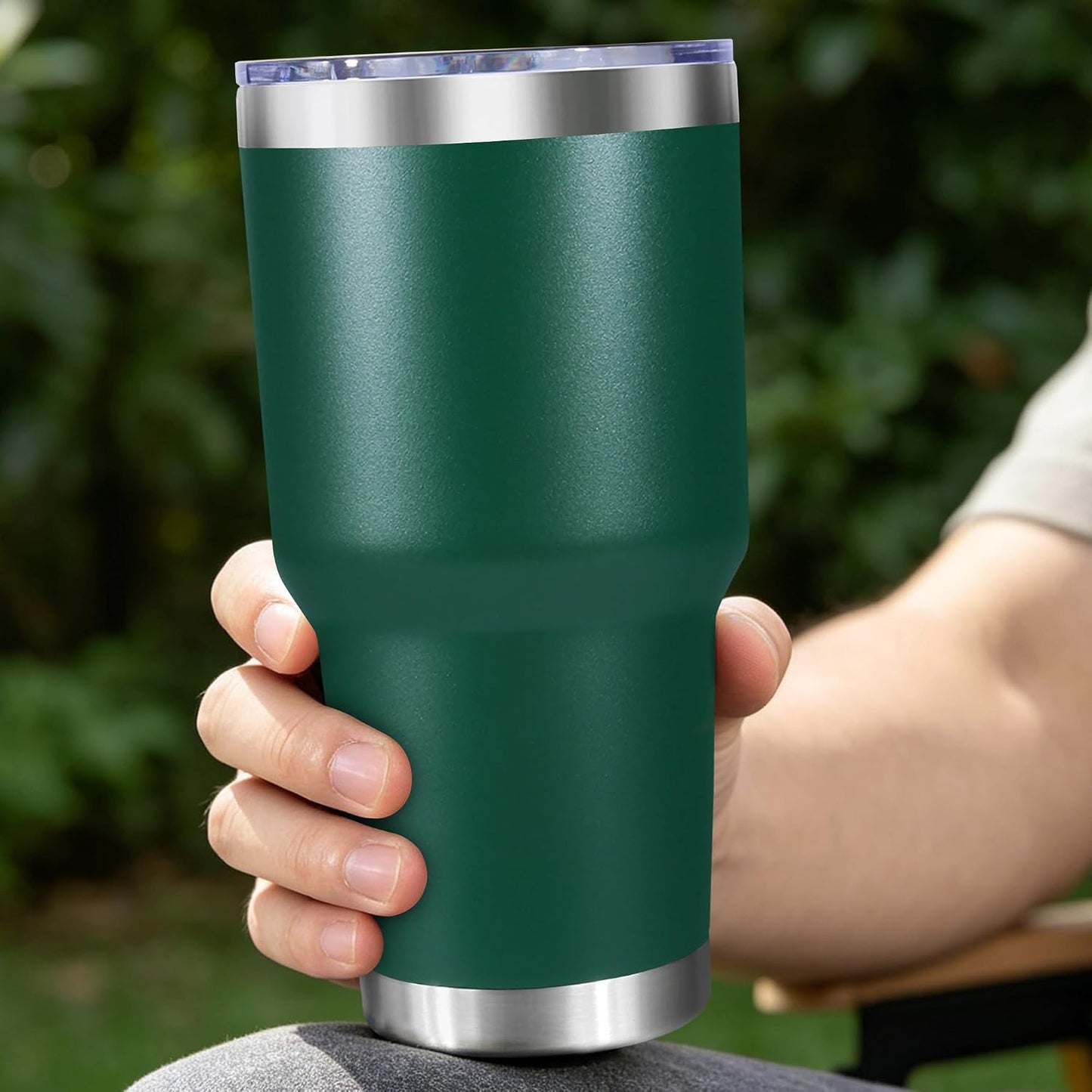 30oz Stainless Steel Tumbler Bulk with Lid, Double Wall Vacuum Insulated Powder Coated Travel Mug, Stainless Steel, 8 Pack