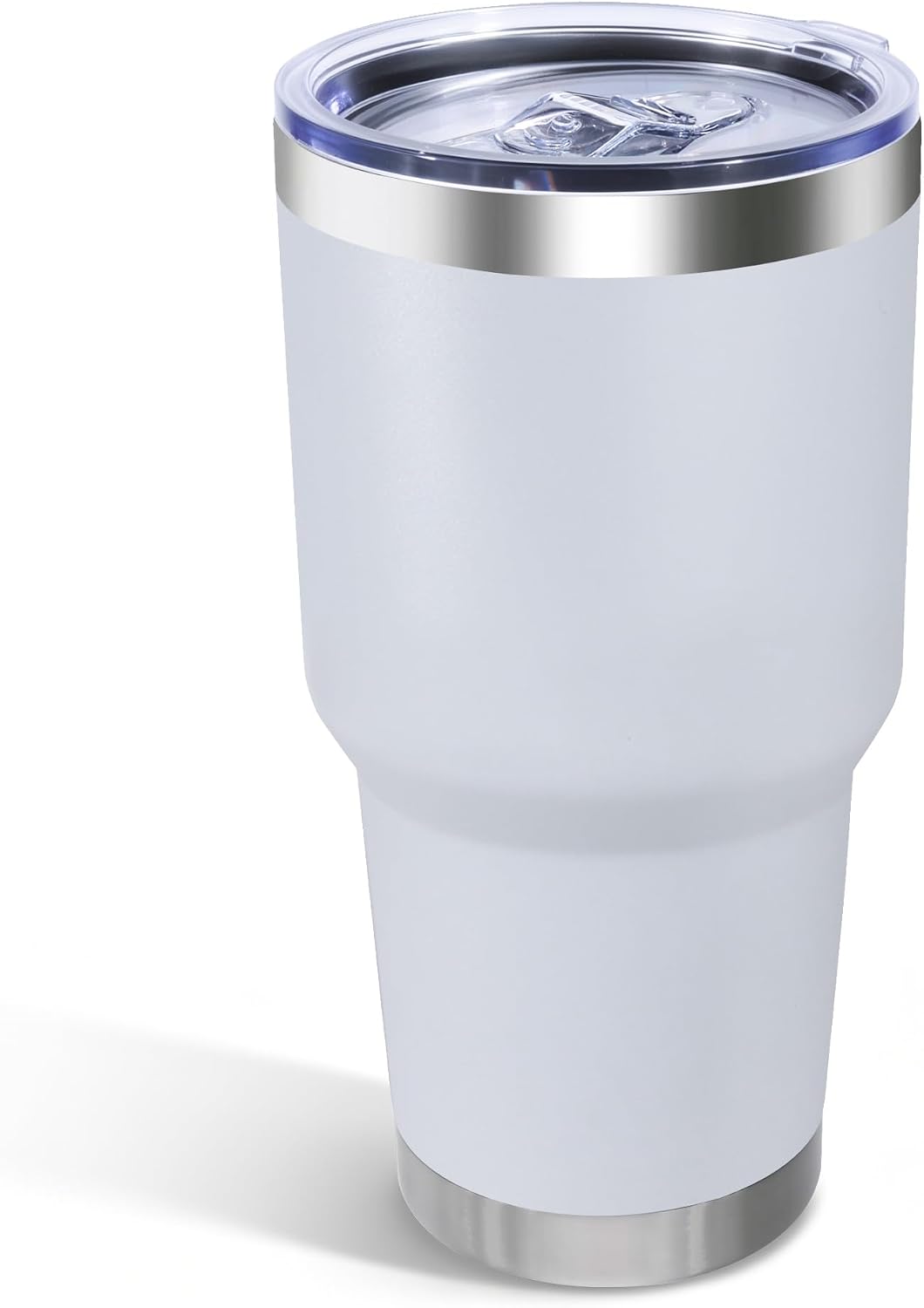 30oz Stainless Steel Tumbler Bulk with Lid, Double Wall Vacuum Insulated Powder Coated Travel Mug, Stainless Steel, 8 Pack