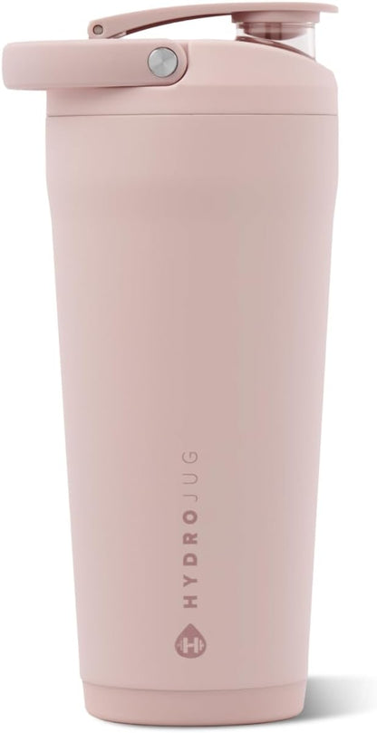 Insulated Protein Shaker Bottle 24 oz, Silent Mixing, Black