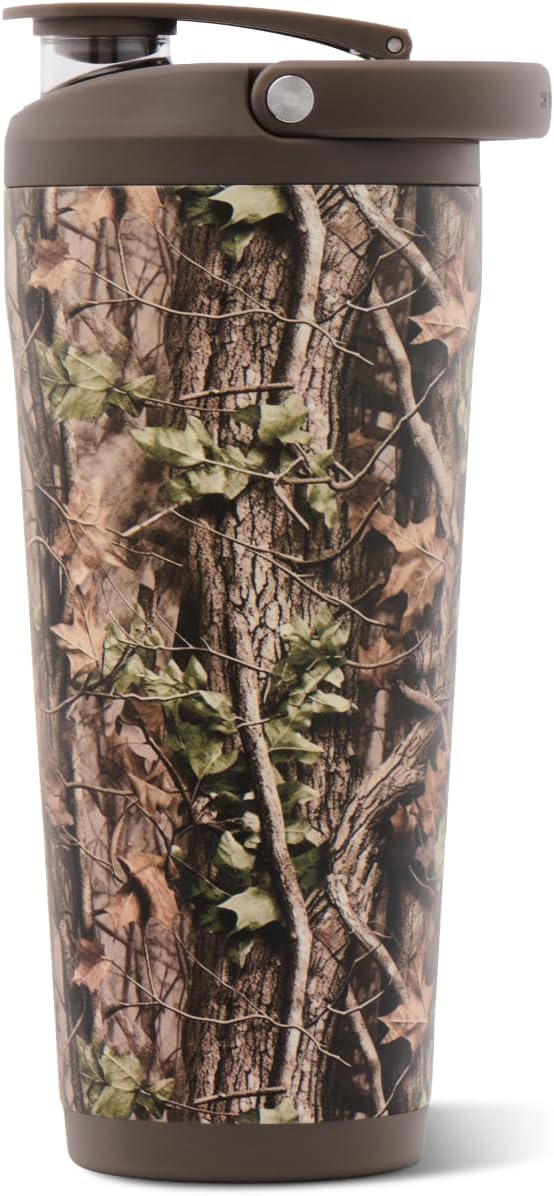 Insulated Protein Shaker Bottle 24 oz, Silent Mixing, Black