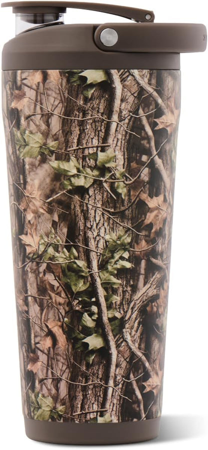 Insulated Protein Shaker Bottle 24 oz, Silent Mixing, Black