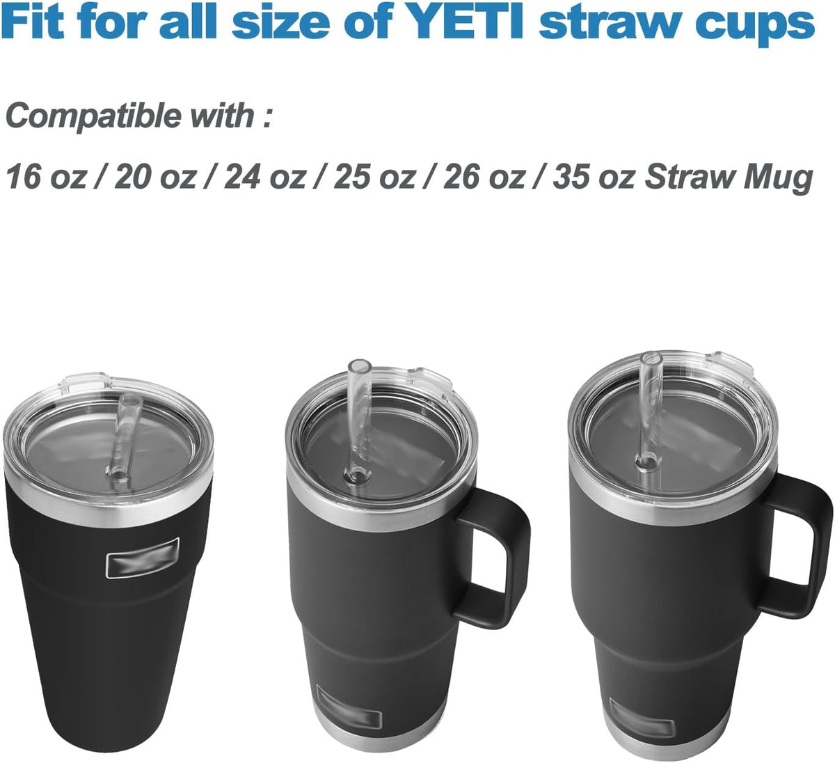 Silicone Spill Stopper for YETI Straw Cup, with Straw Cover Cap
