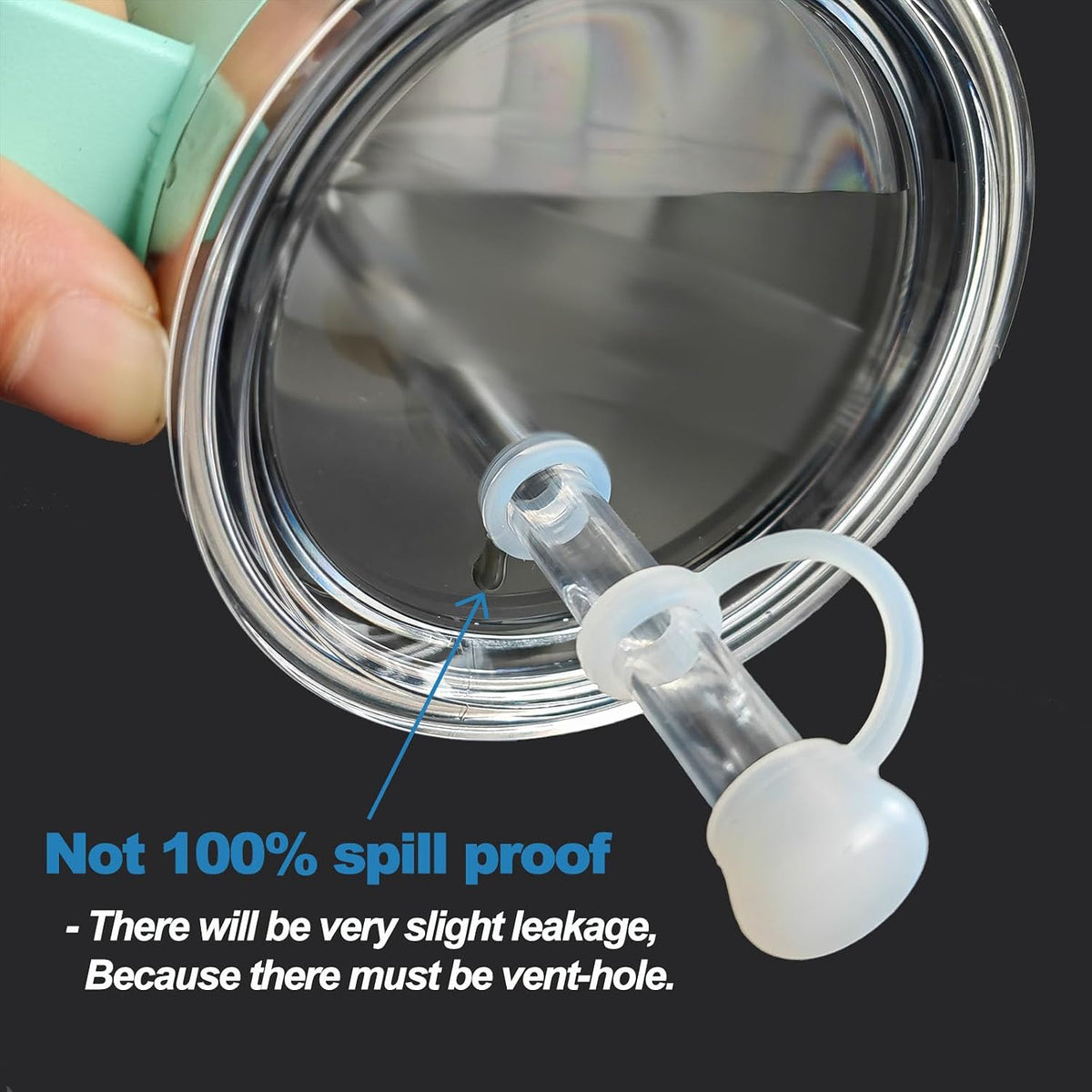 Silicone Spill Stopper for YETI Straw Cup, with Straw Cover Cap