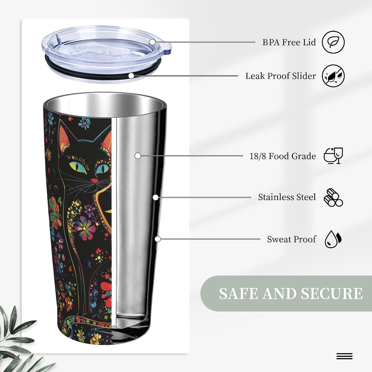 Phoenix Tumbler with Lid and Straw 20oz Travel Coffee Mug Gifts Stainless Steel Vacuum Insulated Cup Double Wall Water Bottle for Office Car Home