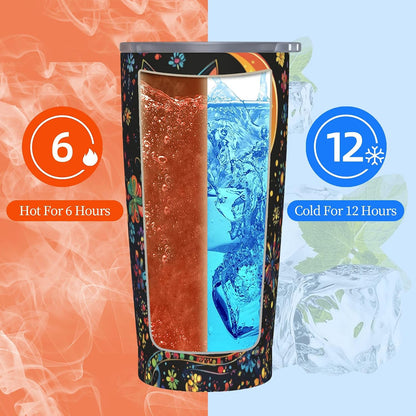 Phoenix Tumbler with Lid and Straw 20oz Travel Coffee Mug Gifts Stainless Steel Vacuum Insulated Cup Double Wall Water Bottle for Office Car Home