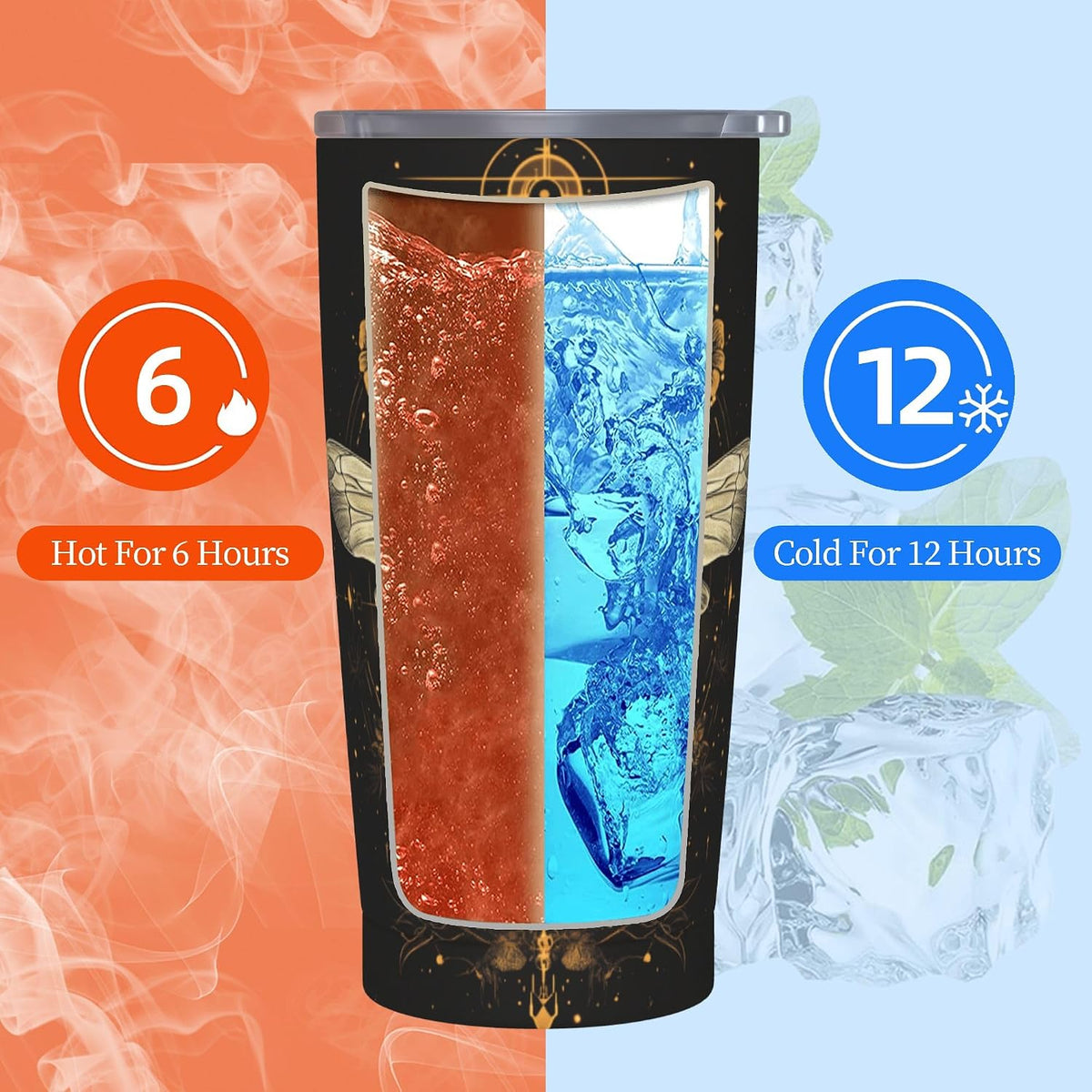 Phoenix Tumbler with Lid and Straw 20oz Travel Coffee Mug Gifts Stainless Steel Vacuum Insulated Cup Double Wall Water Bottle for Office Car Home