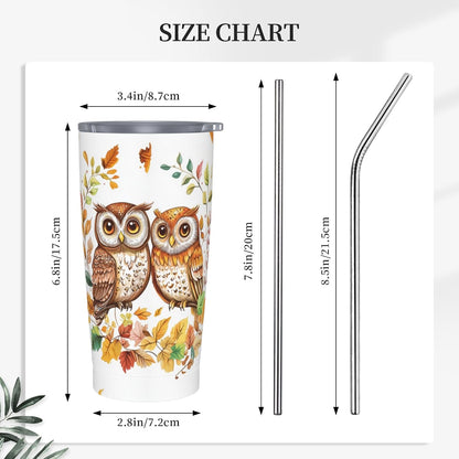 Phoenix Tumbler with Lid and Straw 20oz Travel Coffee Mug Gifts Stainless Steel Vacuum Insulated Cup Double Wall Water Bottle for Office Car Home