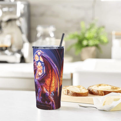 Phoenix Tumbler with Lid and Straw 20oz Travel Coffee Mug Gifts Stainless Steel Vacuum Insulated Cup Double Wall Water Bottle for Office Car Home