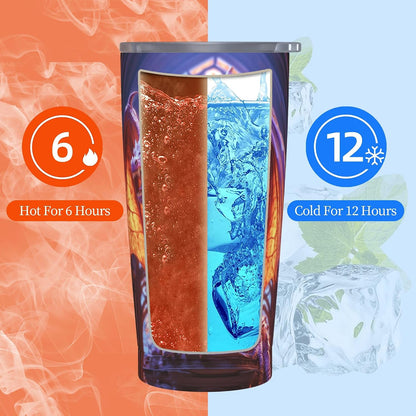 Phoenix Tumbler with Lid and Straw 20oz Travel Coffee Mug Gifts Stainless Steel Vacuum Insulated Cup Double Wall Water Bottle for Office Car Home