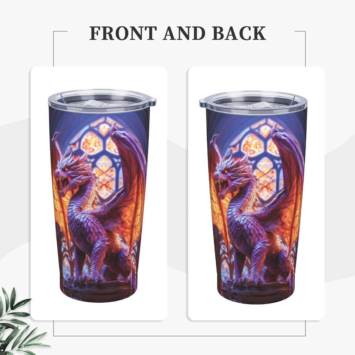 Phoenix Tumbler with Lid and Straw 20oz Travel Coffee Mug Gifts Stainless Steel Vacuum Insulated Cup Double Wall Water Bottle for Office Car Home