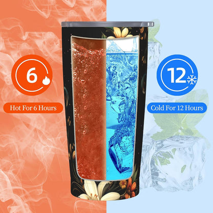 Phoenix Tumbler with Lid and Straw 20oz Travel Coffee Mug Gifts Stainless Steel Vacuum Insulated Cup Double Wall Water Bottle for Office Car Home