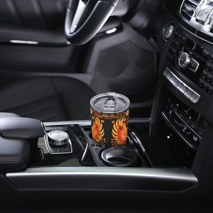 Phoenix Tumbler with Lid and Straw 20oz Travel Coffee Mug Gifts Stainless Steel Vacuum Insulated Cup Double Wall Water Bottle for Office Car Home