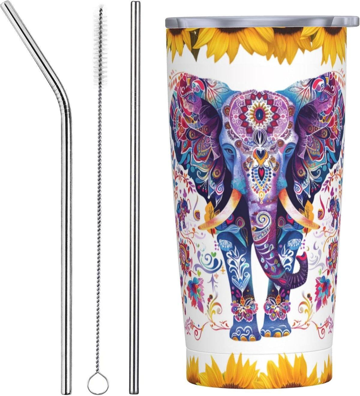 Phoenix Tumbler with Lid and Straw 20oz Travel Coffee Mug Gifts Stainless Steel Vacuum Insulated Cup Double Wall Water Bottle for Office Car Home