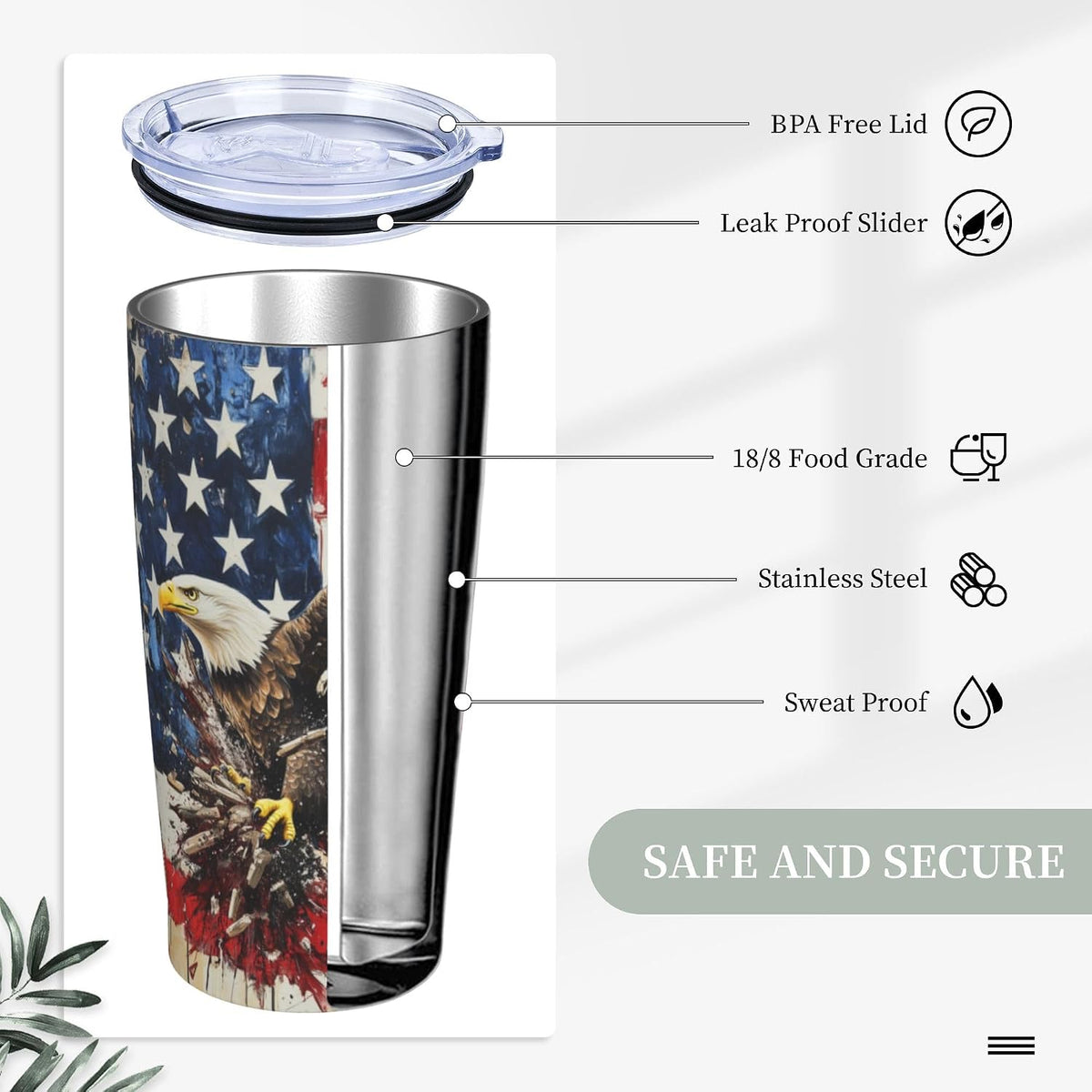 Phoenix Tumbler with Lid and Straw 20oz Travel Coffee Mug Gifts Stainless Steel Vacuum Insulated Cup Double Wall Water Bottle for Office Car Home