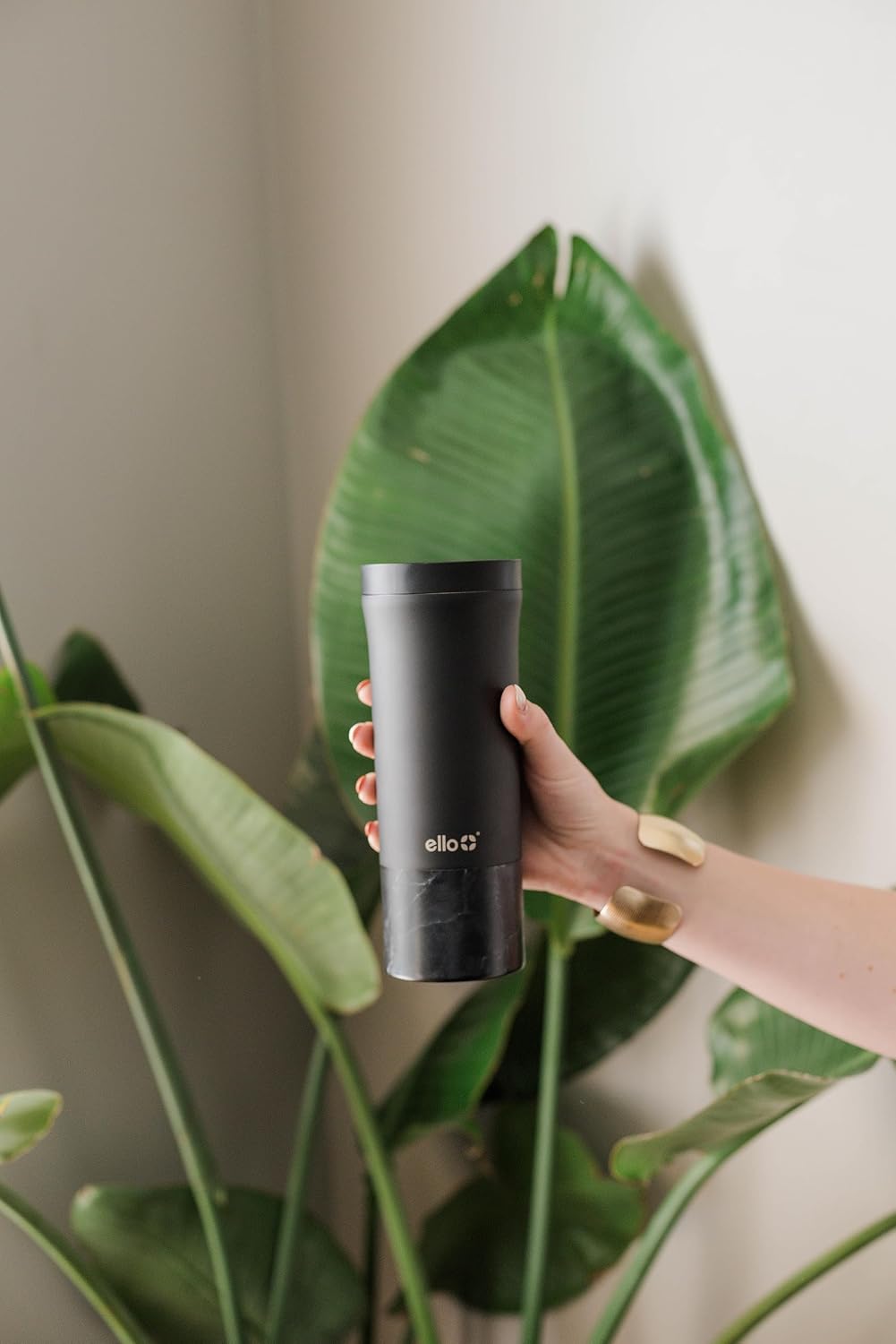 Jones 11oz Insulated Stainless Steel Leakproof Travel Mug, Black | Leakproof coffee cup keeps drinks hot for 3 hours. BPA-free, single-serve size, great for hot drinks, tea, and the office.