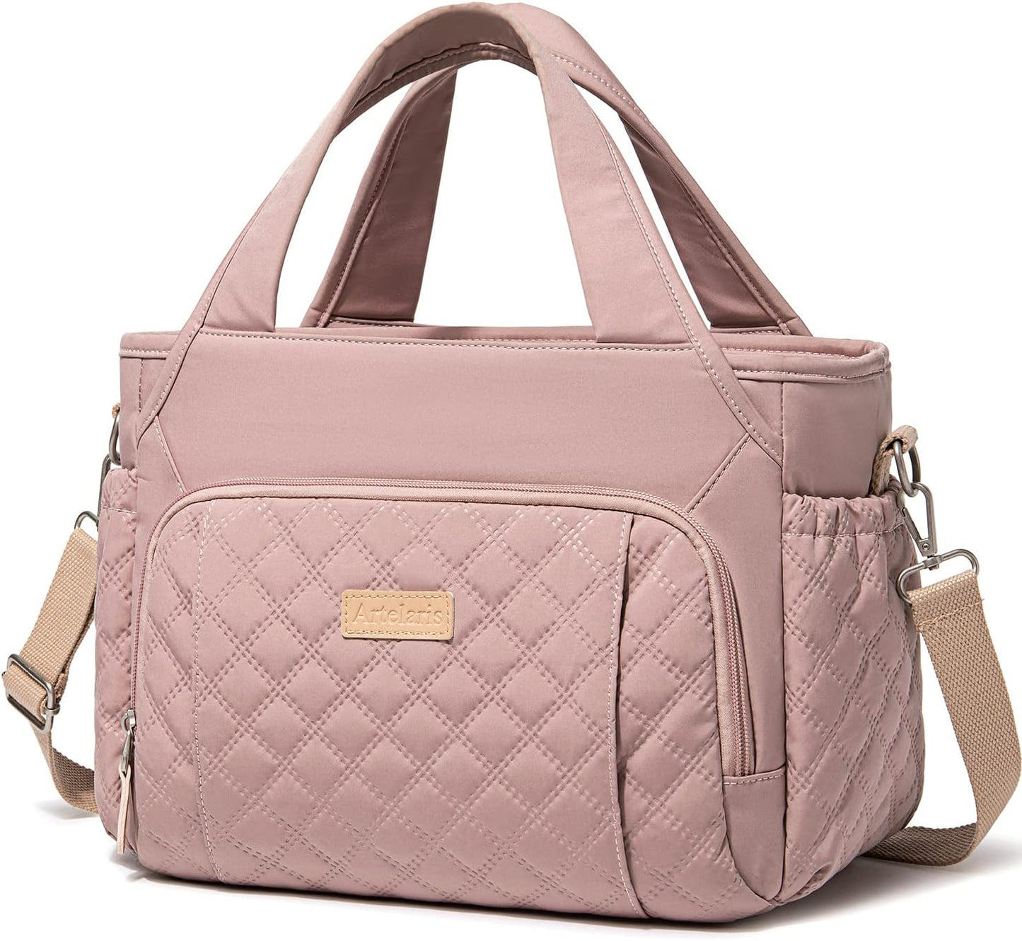 Insulated Lunch Bag for Women,Leak-Proof Cooler Lunch Box, Cooling Tote for Adult,with 7 Pockets,Adjustable Strap(15 Liters)