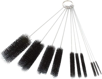 Long Straw Brush, Nylon Pipe Tube Cleaner 8.2-ihch 10 Different Diameters Set of 10