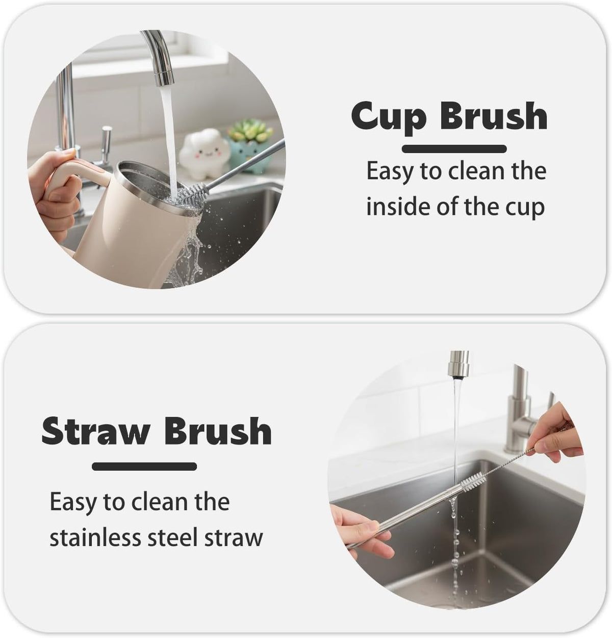 4 Pack 12" Long Replacement Straws for 40oz Stanley Tumblers