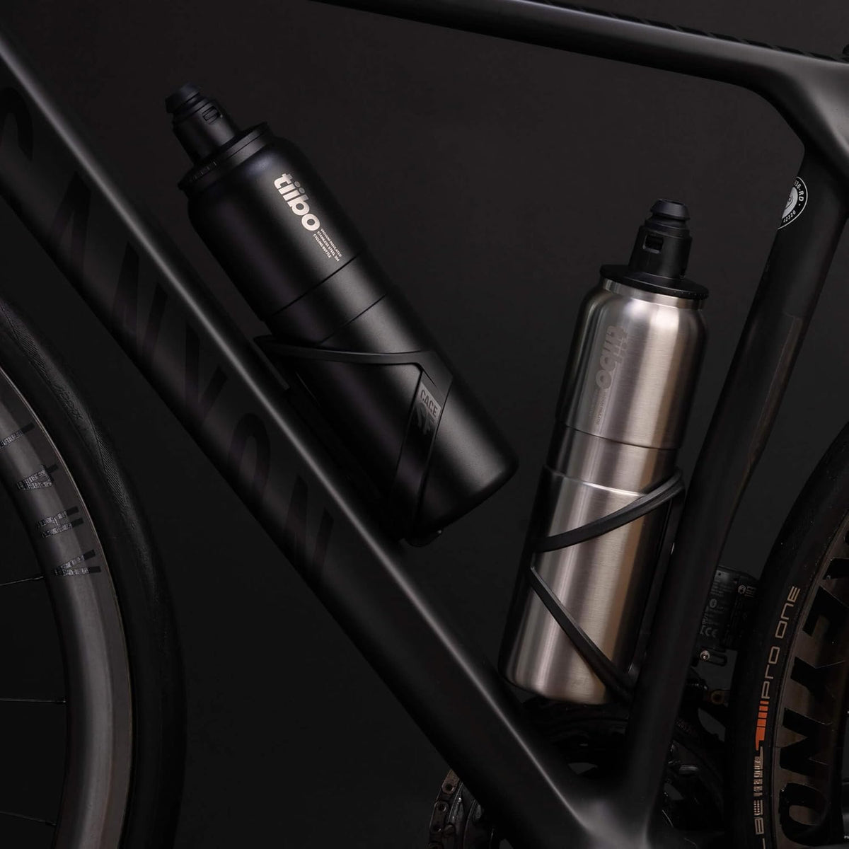 Vacuum Insulated Stainless Steel Bike Water Bottle, Double Wall, No-Squeeze, Fast Flow Sport Nozzle, Designed for Cycling, Biking, Fitness & Sports, Fits Most Bike Cages (Brushed, 23OZ)
