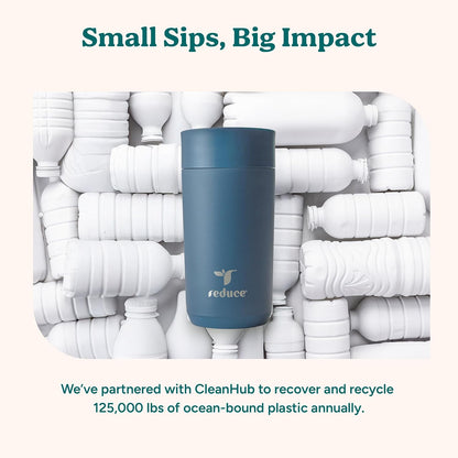 Perk 10oz Insulated Coffee Tumbler – Leak-Proof with Lockable Lid and Vacuum Insulation–Durable Stainless Steel–Fits Car Cup Holders–One-Handed Travel Mug in Sand Leopard Print - Rosebud