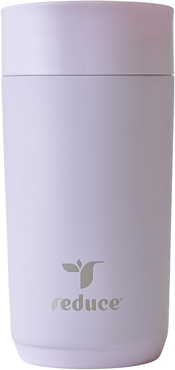 Perk 10oz Insulated Coffee Tumbler – Leak-Proof with Lockable Lid and Vacuum Insulation–Durable Stainless Steel–Fits Car Cup Holders–One-Handed Travel Mug in Sand Leopard Print - Rosebud
