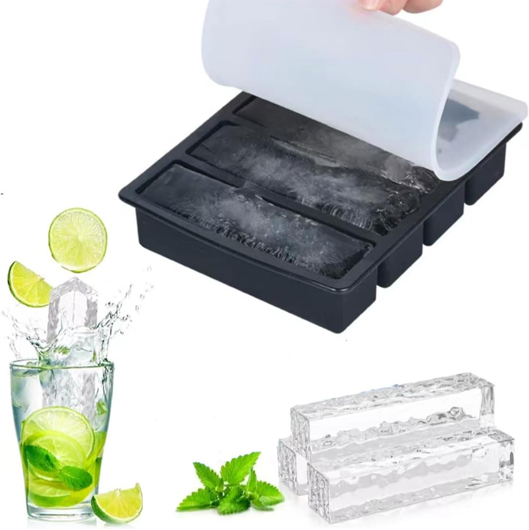 Long Ice Cube Molds 2 Pack Silicone Big Large Ice Molds Trays Blocks Sticks for Water Bottles,Bottled Beverage,Sodas