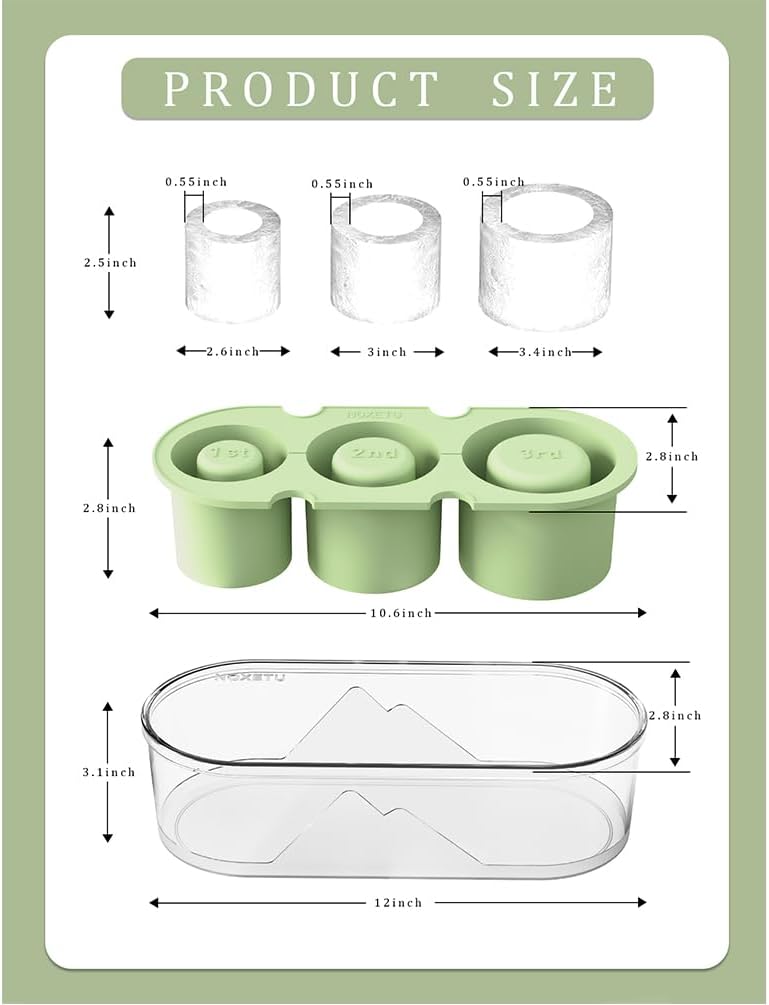 Silicone Ice Mold for Stanley Cup 30 40oz, Tumbler Ice Maker