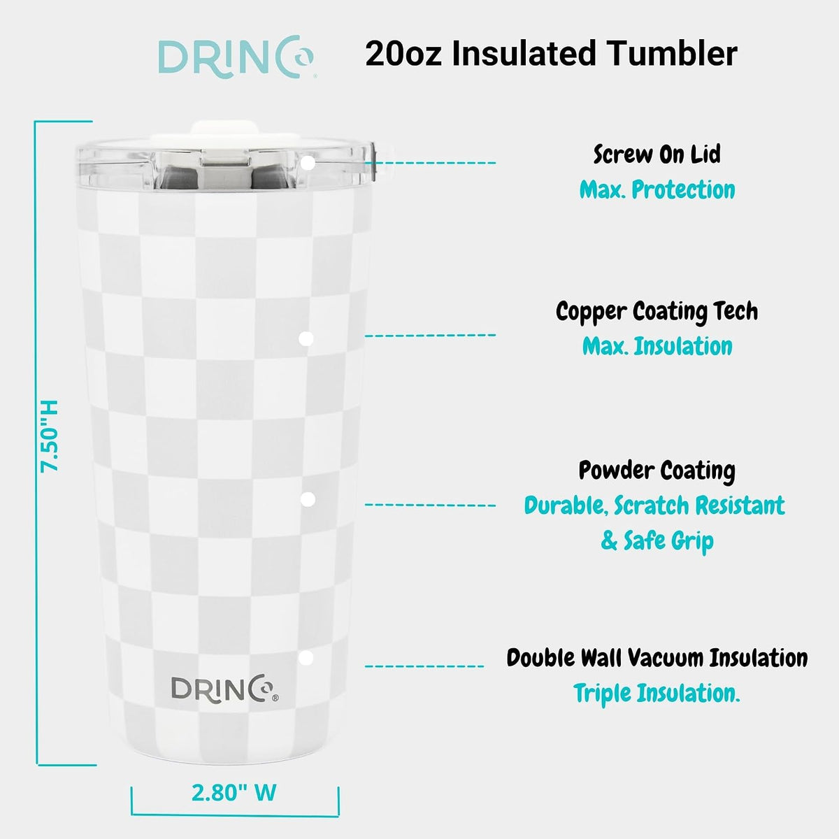 20 oz Stainless Steel Tumbler | Double Walled Vacuum Insulated Mug With Lid, 2 Straws, For Hot & Cold Drinks (20oz Dragonfly)