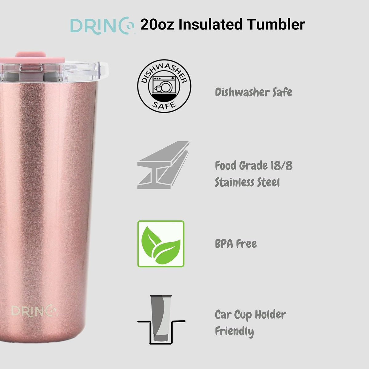 20 oz Stainless Steel Tumbler | Double Walled Vacuum Insulated Mug With Lid, 2 Straws, For Hot & Cold Drinks (20oz Dragonfly)
