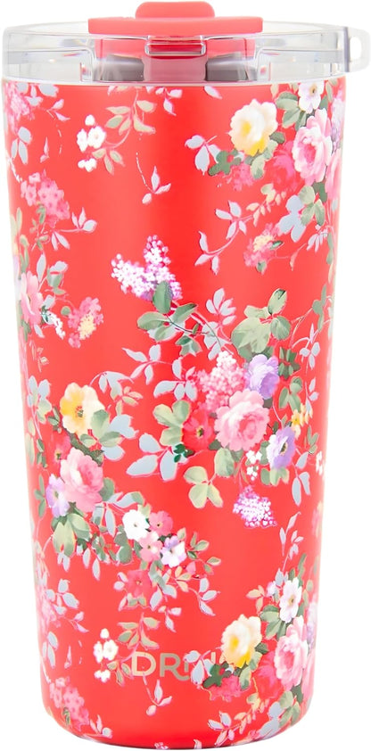 20 oz Stainless Steel Tumbler | Double Walled Vacuum Insulated Mug With Lid, 2 Straws, For Hot & Cold Drinks (20oz Dragonfly)