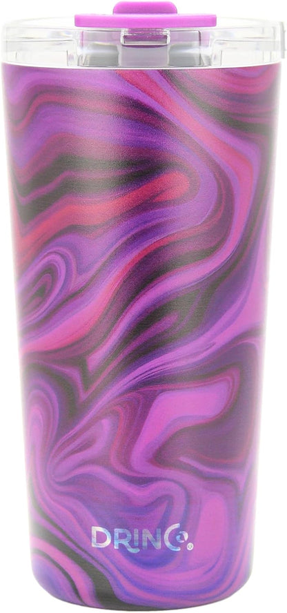 20 oz Stainless Steel Tumbler | Double Walled Vacuum Insulated Mug With Lid, 2 Straws, For Hot & Cold Drinks (20oz Dragonfly)