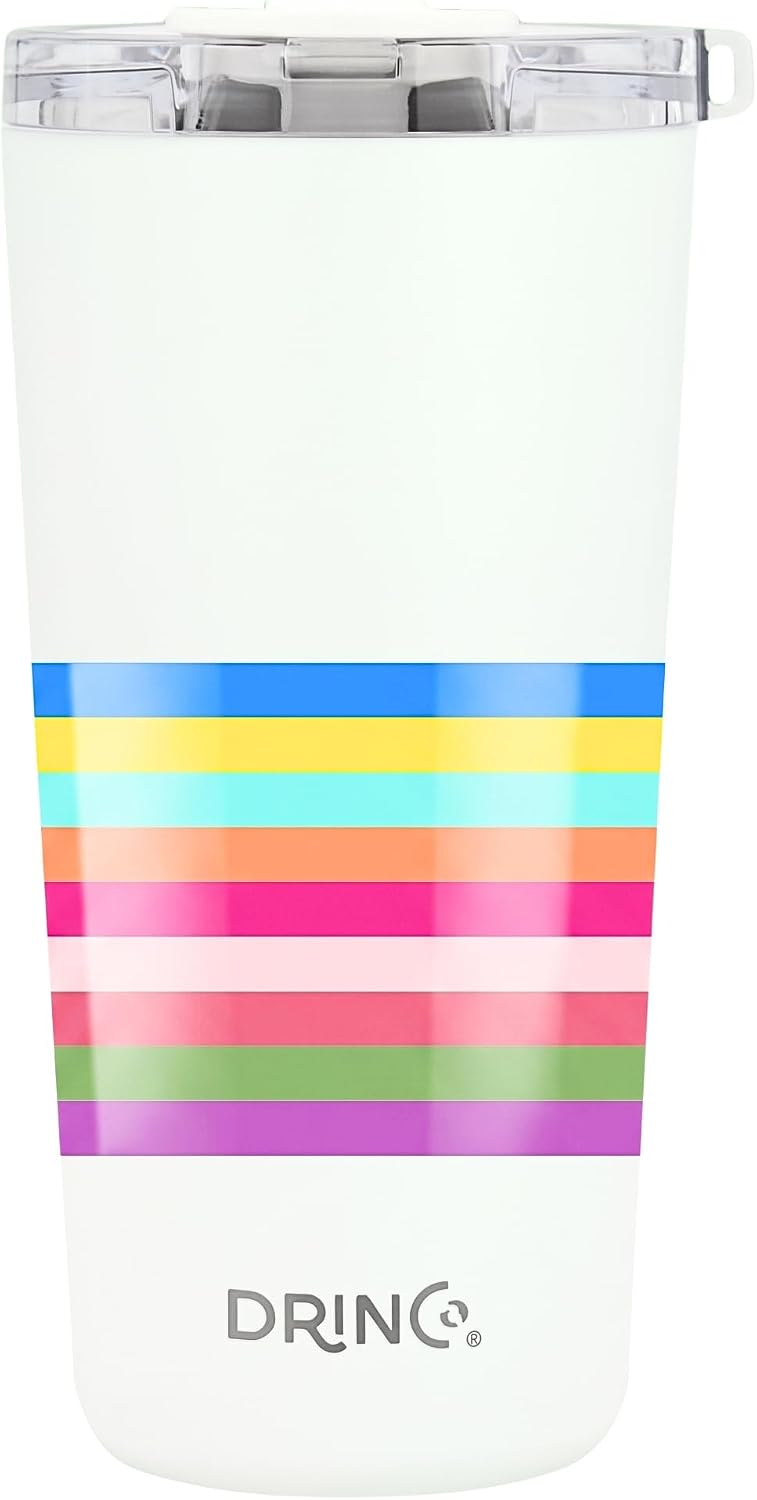 20 oz Stainless Steel Tumbler | Double Walled Vacuum Insulated Mug With Lid, 2 Straws, For Hot & Cold Drinks (20oz Dragonfly)