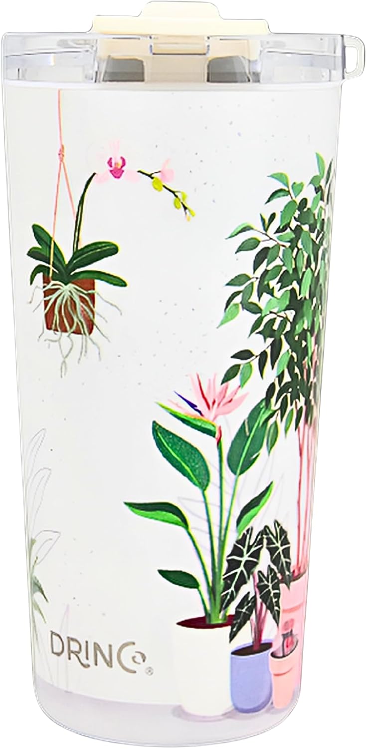 20 oz Stainless Steel Tumbler | Double Walled Vacuum Insulated Mug With Lid, 2 Straws, For Hot & Cold Drinks (20oz Dragonfly)