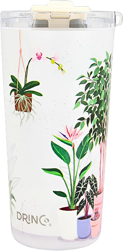 20 oz Stainless Steel Tumbler | Double Walled Vacuum Insulated Mug With Lid, 2 Straws, For Hot & Cold Drinks (20oz Dragonfly)