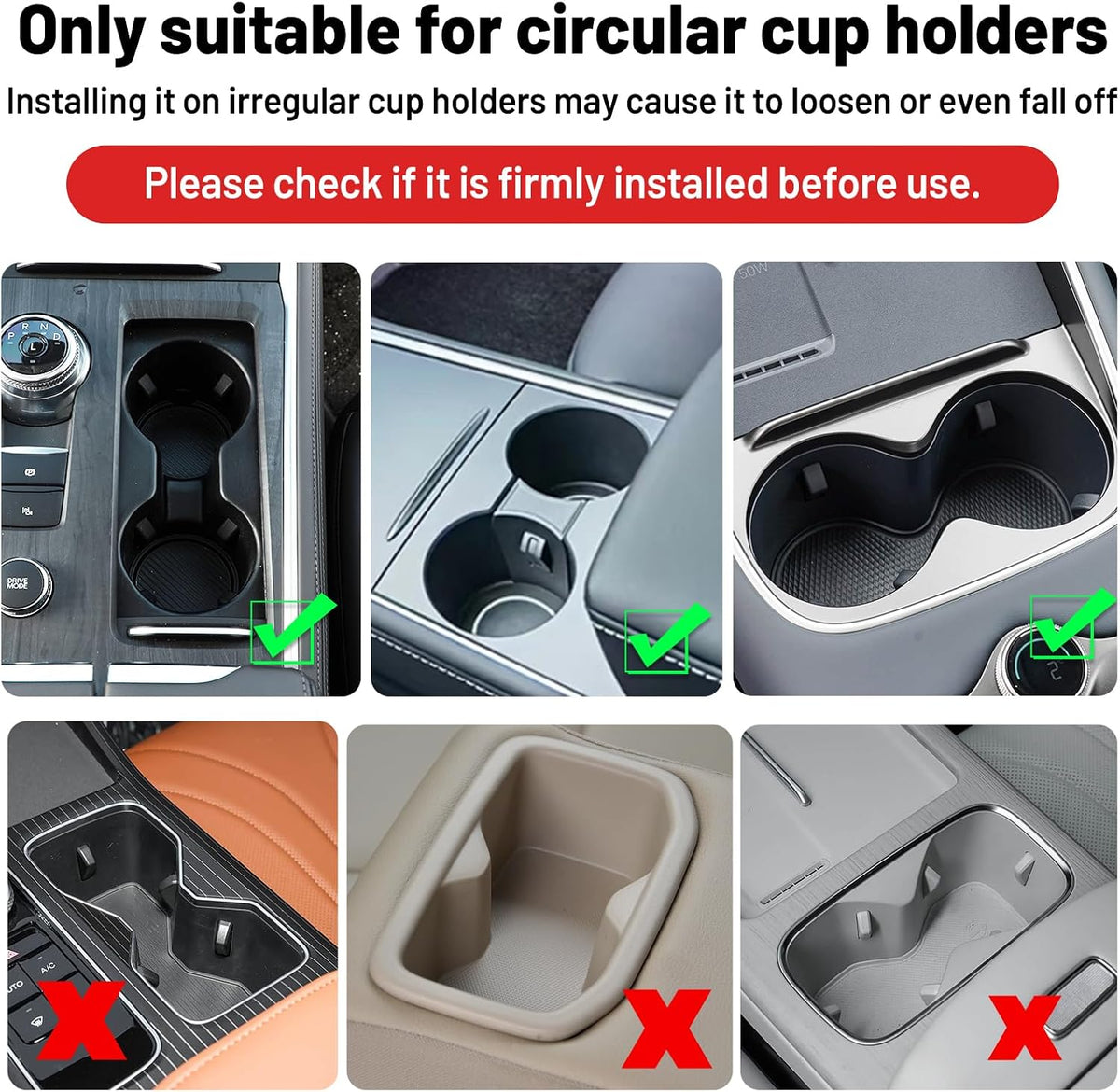 Car Large Cup Holder Expander, 5-in-1 Cupholder Extender with Phone Holder & Swivel and Detachable Snack Food Tray Table for Eating, Travel Essentials for Road Trips for Driver. Model C