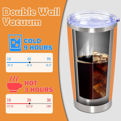 20oz Tumbler Stainless Steel Tumbler Coffee Tumbler with Lid Navy, 1P | Vacuum Insulated Double Wall Travel Mug, Durable Powder Coated Coffee Mug, For Hot & Cold Drinks