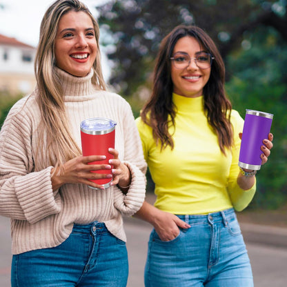 20oz Tumbler Stainless Steel Tumbler Coffee Tumbler with Lid Navy, 1P | Vacuum Insulated Double Wall Travel Mug, Durable Powder Coated Coffee Mug, For Hot & Cold Drinks