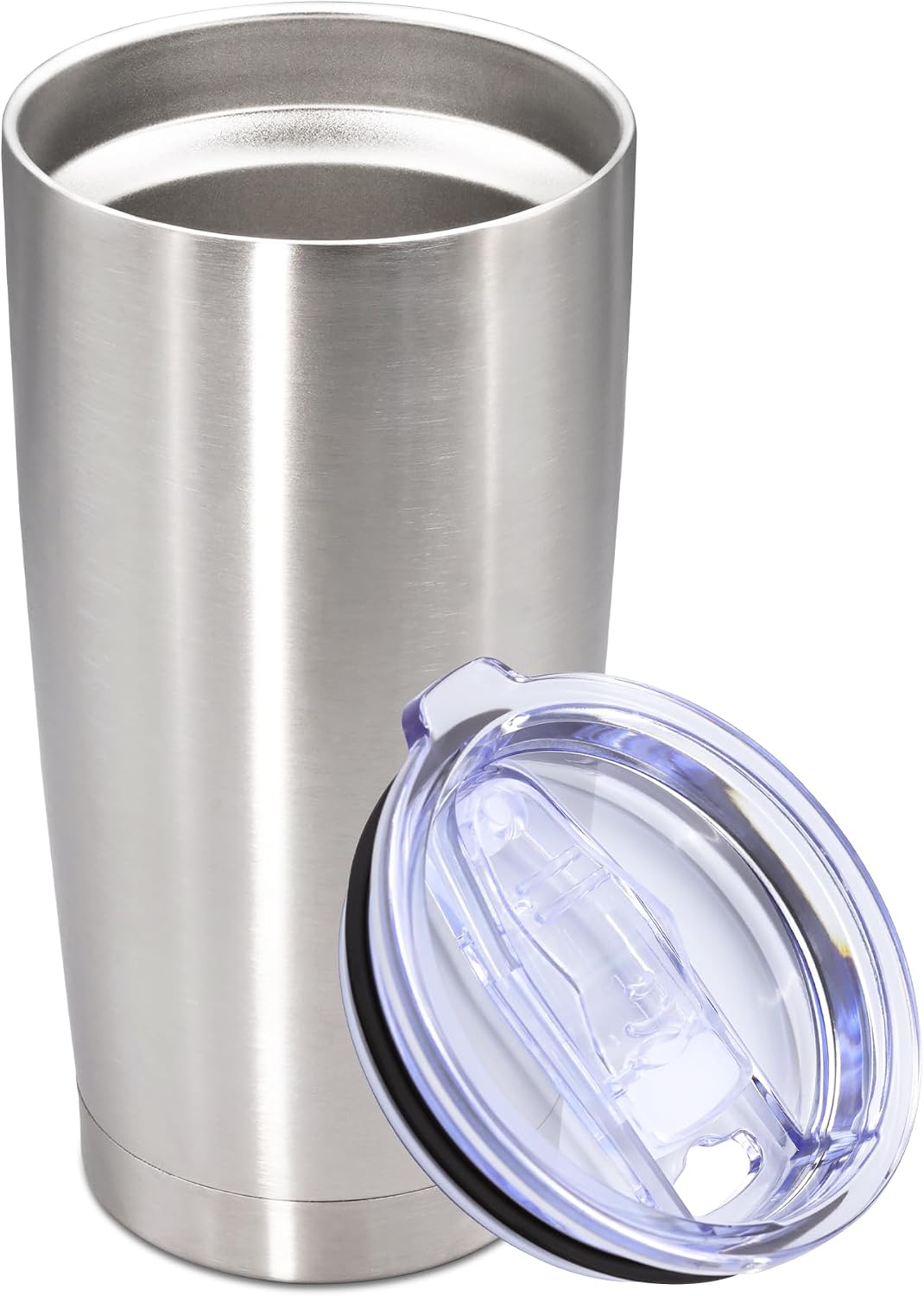 20oz Tumbler Stainless Steel Tumbler Coffee Tumbler with Lid Navy, 1P | Vacuum Insulated Double Wall Travel Mug, Durable Powder Coated Coffee Mug, For Hot & Cold Drinks