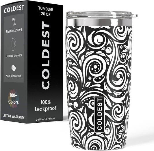 Coffee Tumbler Cups - 100% Spill Proof Tumbler - Stainless Steel Double Insulated - Leakproof Tumblers for Women & Men - Cup Holder Friendly and Easy to Clean (The Persian, 20 oz)