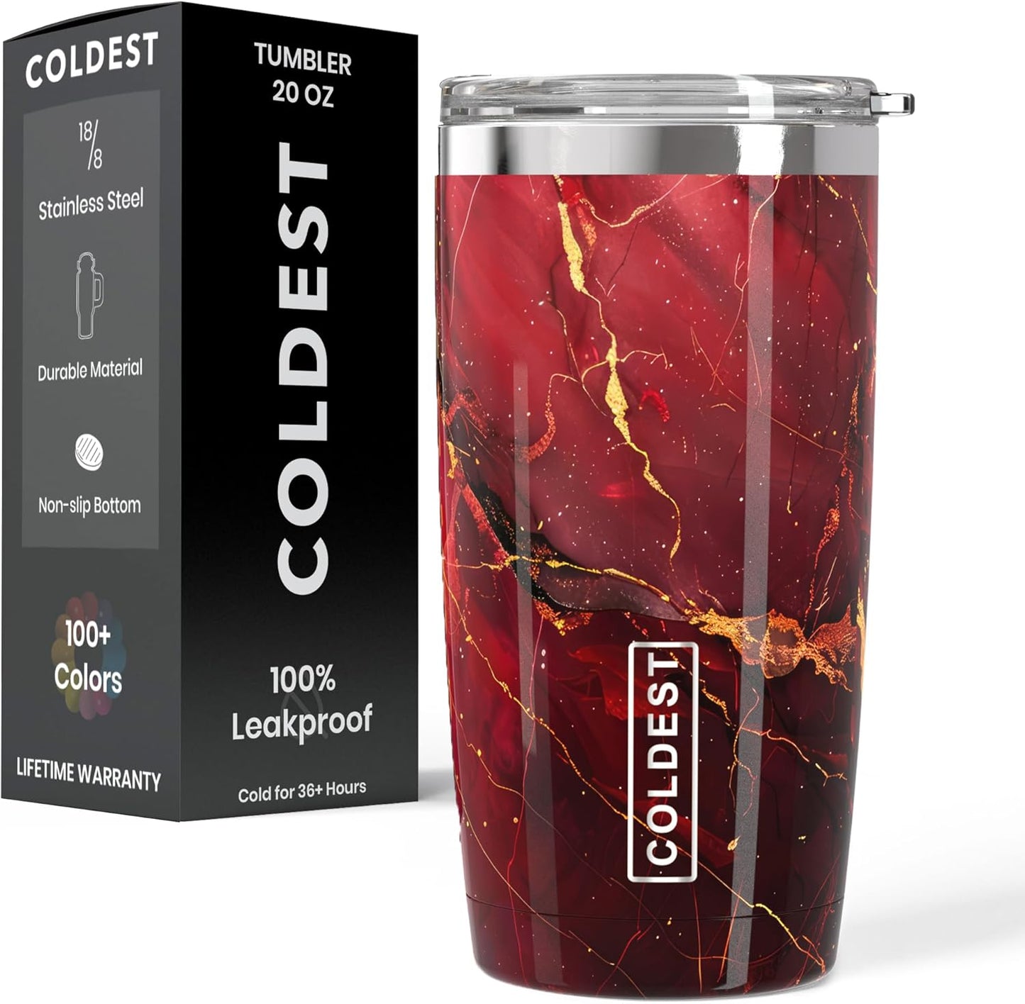 Coffee Tumbler Cups - 100% Spill Proof Tumbler - Stainless Steel Double Insulated - Leakproof Tumblers for Women & Men - Cup Holder Friendly and Easy to Clean (The Persian, 20 oz)