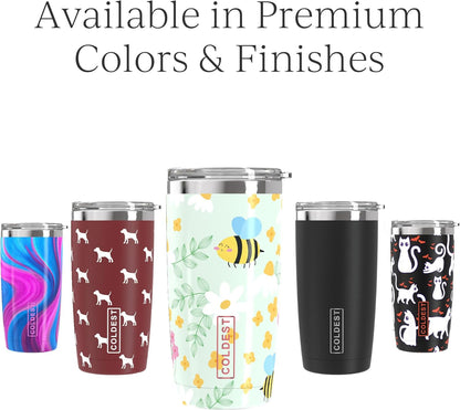 Coffee Tumbler Cups - 100% Spill Proof Tumbler - Stainless Steel Double Insulated - Leakproof Tumblers for Women & Men - Cup Holder Friendly and Easy to Clean (The Persian, 20 oz)