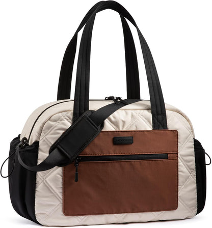 Tote Bag for Women, 15.6" Laptop Work Bag with Cup Holder | 15.6" Padded Laptop Compartment Lightweight Puffer Design Multiple Organized Pockets Work, Travel & Everyday Ready