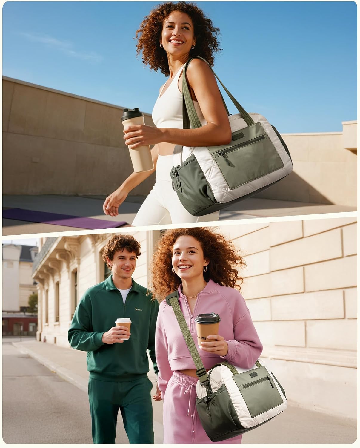 Tote Bag for Women, 15.6" Laptop Work Bag with Cup Holder | 15.6" Padded Laptop Compartment Lightweight Puffer Design Multiple Organized Pockets Work, Travel & Everyday Ready